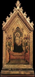 Madonna And Child Enthroned With Angels And Saints — Bernardo Daddi