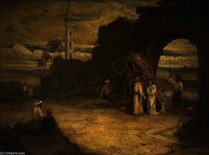 Eastern Scene (the White Slave) — William James Müller