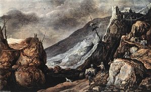Landscape With The Temptation Of Christ — Joos De Momper
