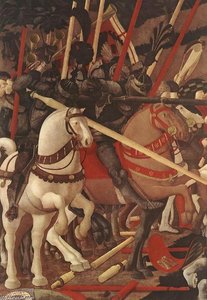 Bernardino Della Ciarda Thrown Off His Horse (detail) — Paolo Uccello
