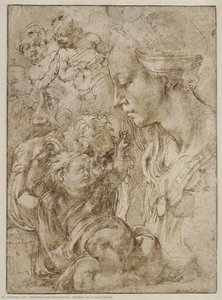 Études Pour Une Sainte Famille — Michel-ange Buonarroti