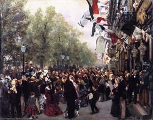 Departure Of King William I For The Army, 31 July 1870 — Adolph Von Menzel