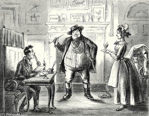 With A Countenance Greatly Mollified — Hablot Knight Browne