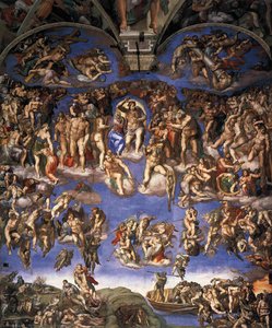 Erkunden Sie Michelangelos Ikonisches 'das Jüngste Gericht'! Ein Atemberaubendes Renaissance-fresko – Eine Kraftvolle Darstellung Göttlichen Gerichts. Besitzen Sie Noch Heute Eine Beeindruckende Reproduktion! — Michelangelo Buonarroti