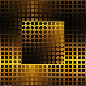 Monocolor Yellow — Victor Vasarely