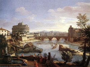 The Castel Sant'angelo From The South — Gaspar Van Wittel