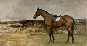 En Bay Horse I Landskapet — Alfred Munnings