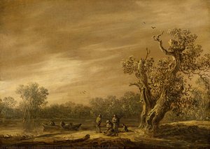 Fishermen By The Lakeshore — Jan Josephszoon Van Goyen