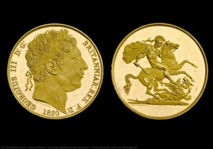 Five Pound Coin Of George Iii — Royal Mint, George William De Saulles