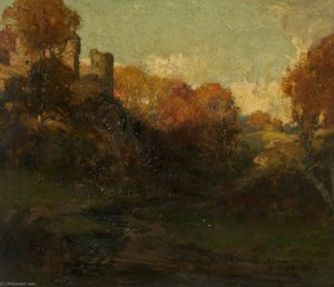 Landscape With A Castle — Thomas Bromley Blacklock