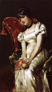 Young Girl With Flowers — William Merritt Chase