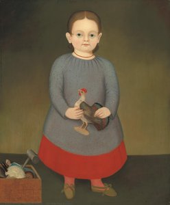 Girl With Toy Rooster — Winslow Homer