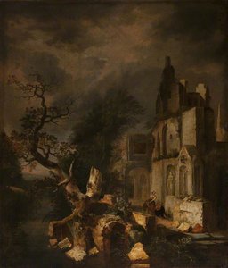 Landscape With Ruined Buildings And Figures — Jan Griffier I