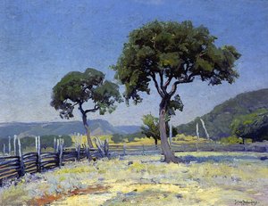 Live Oak Trees On Williams' Ranch, Bandera County — Robert Julian Onderdonk