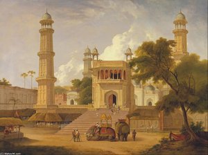 Indian Temple, Said To Be The Mosque Of Abo-ul-nabi, Muttra — Thomas And William Daniell