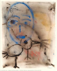 Untitled (abstract Representation Of Face And Bird)