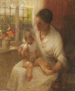 A Cottage Madonna — Edward William Stott