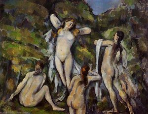 Čtyři Koupající Se — Paul Cézanne