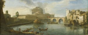 The Tiber At Castel Sant’angelo, Seen From The South — Gaspar Van Wittel