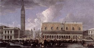 View Of The Wharf From The Bacino Di San Marco — Luca Carlevaris