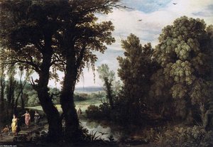 Diana And Her Nymphs At The Hunt — Paulus Bril