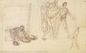 The Drunkeness Of Noah — Jean François Millet The Elder