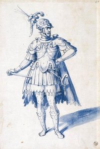 Disegno Di Costume Per Uomo D'arme — Giuseppe Arcimboldo
