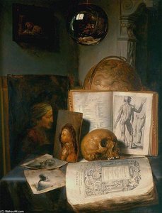 Vanitas Still-life With A Skull — Simon Luttichuijs