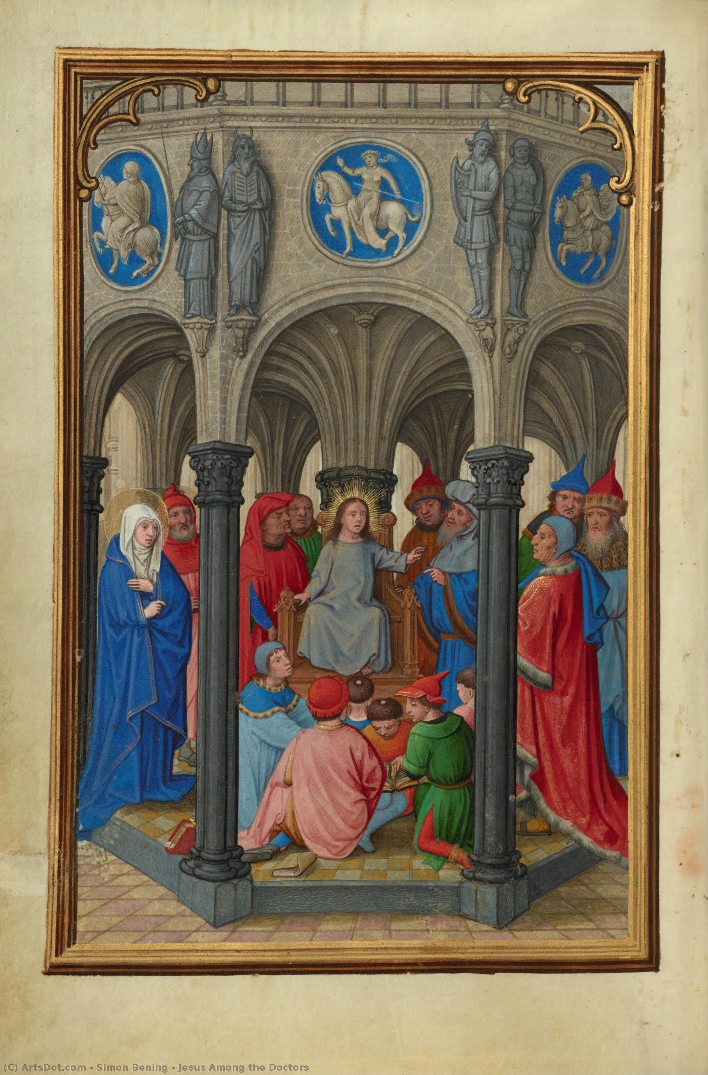 Jesus Among The Doctors — Simon Bening, Acrylic On Canvas, High Renaissance