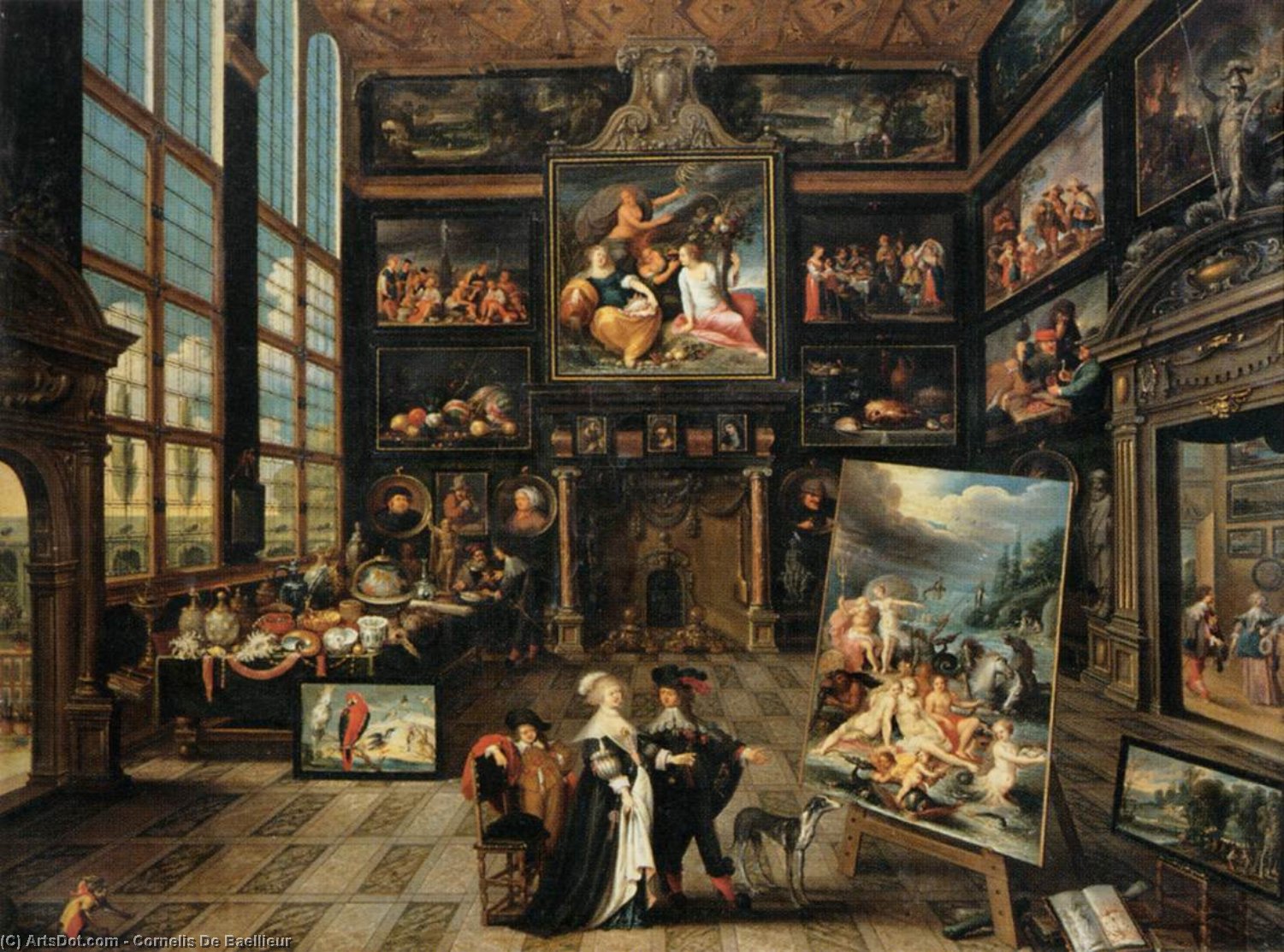 Interior of a Collector's Gallery of Paintings and Objets d'Art