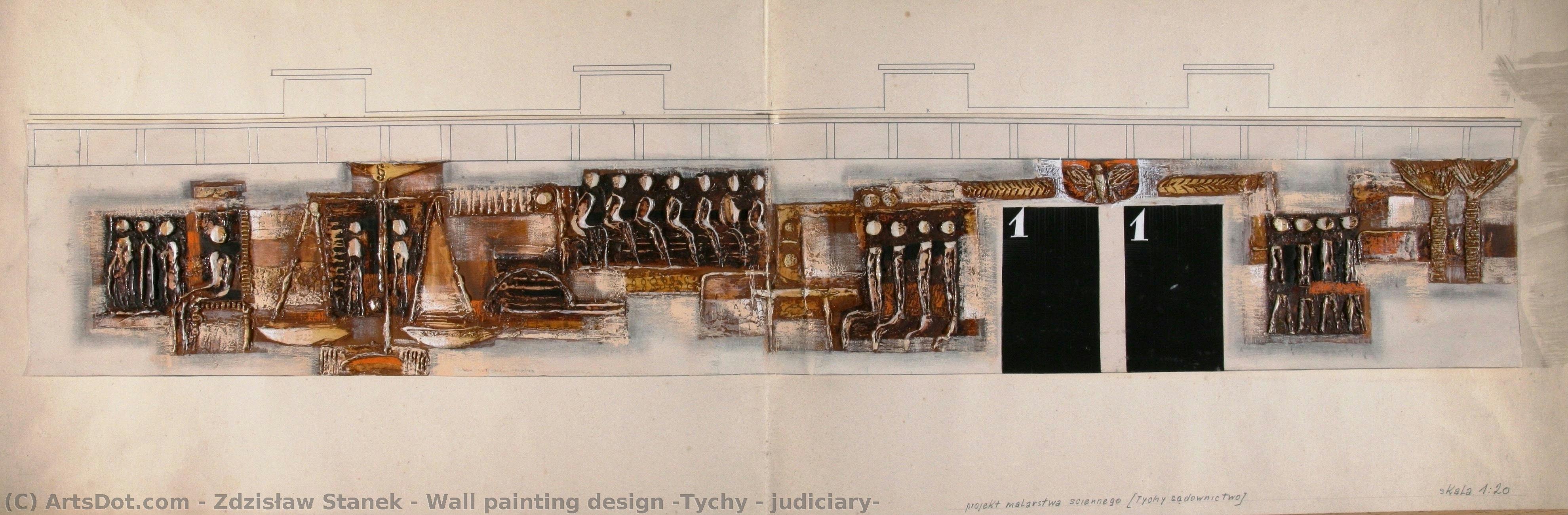 Wall painting design (Tychy – judiciary)