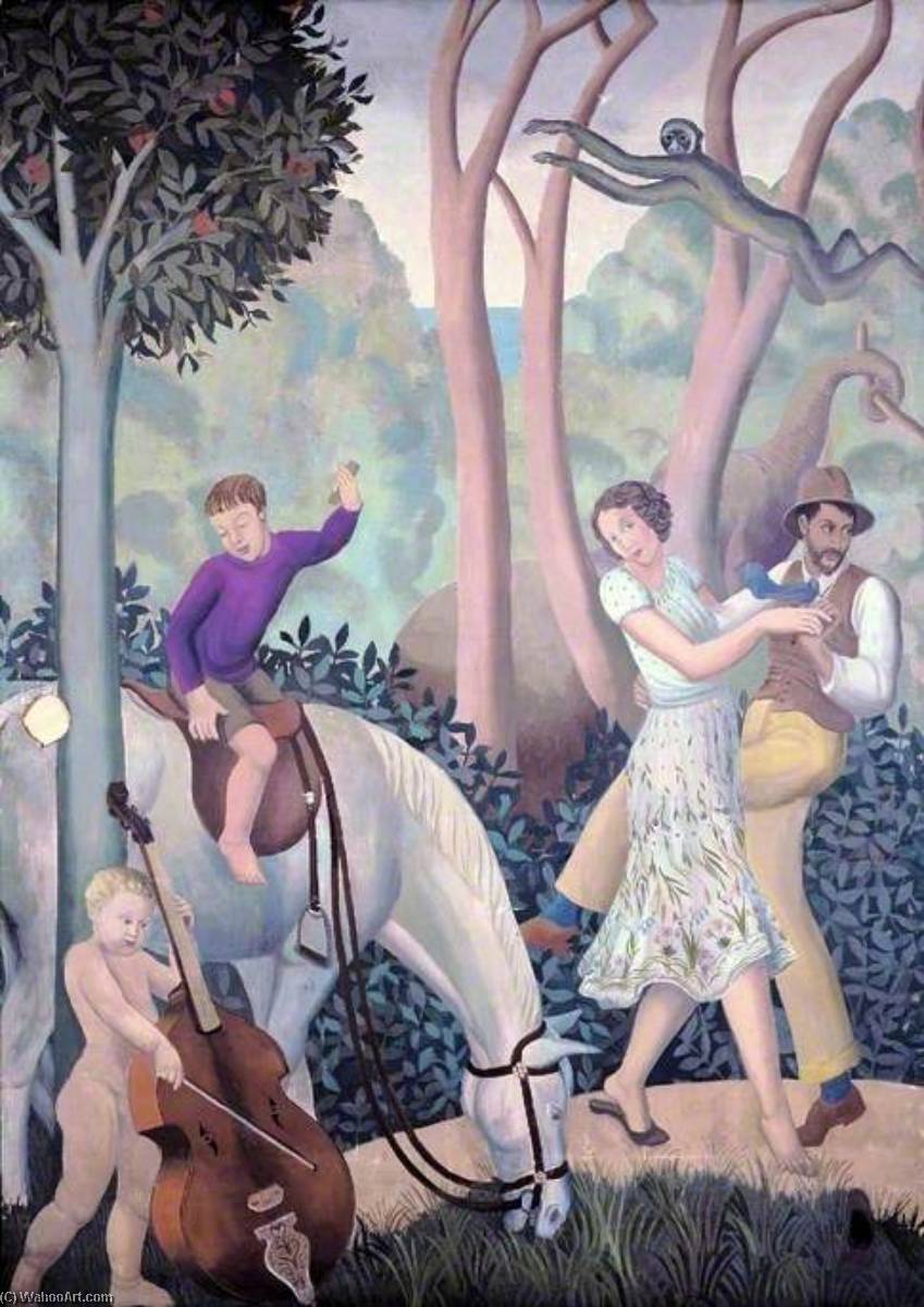 A Tropical Fantasy Charles Reilly's Dining Room Mural (panel 5 of 6)