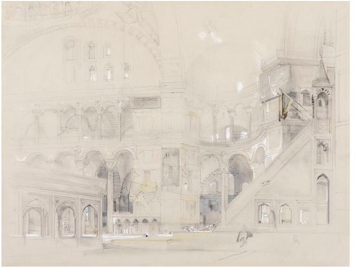 Interior of Hagia Sophia, Constantinople