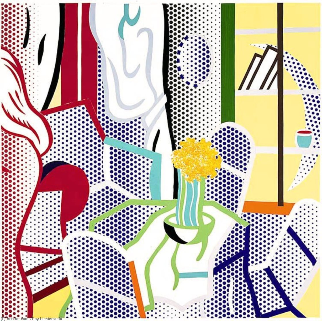 Collage for Interior with Nude Leaving