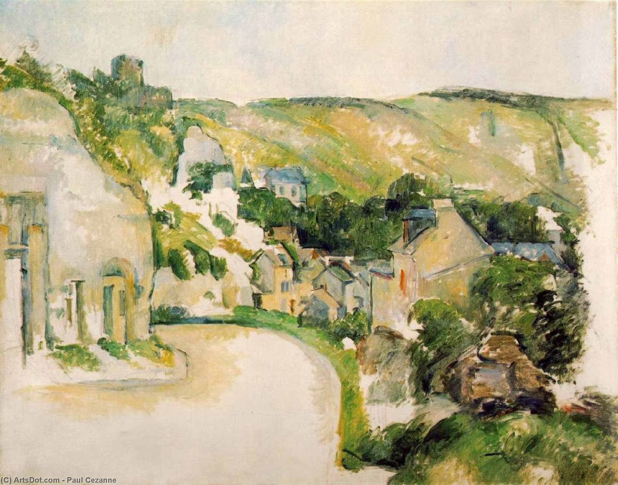A Turn in the Road by Paul Cézanne