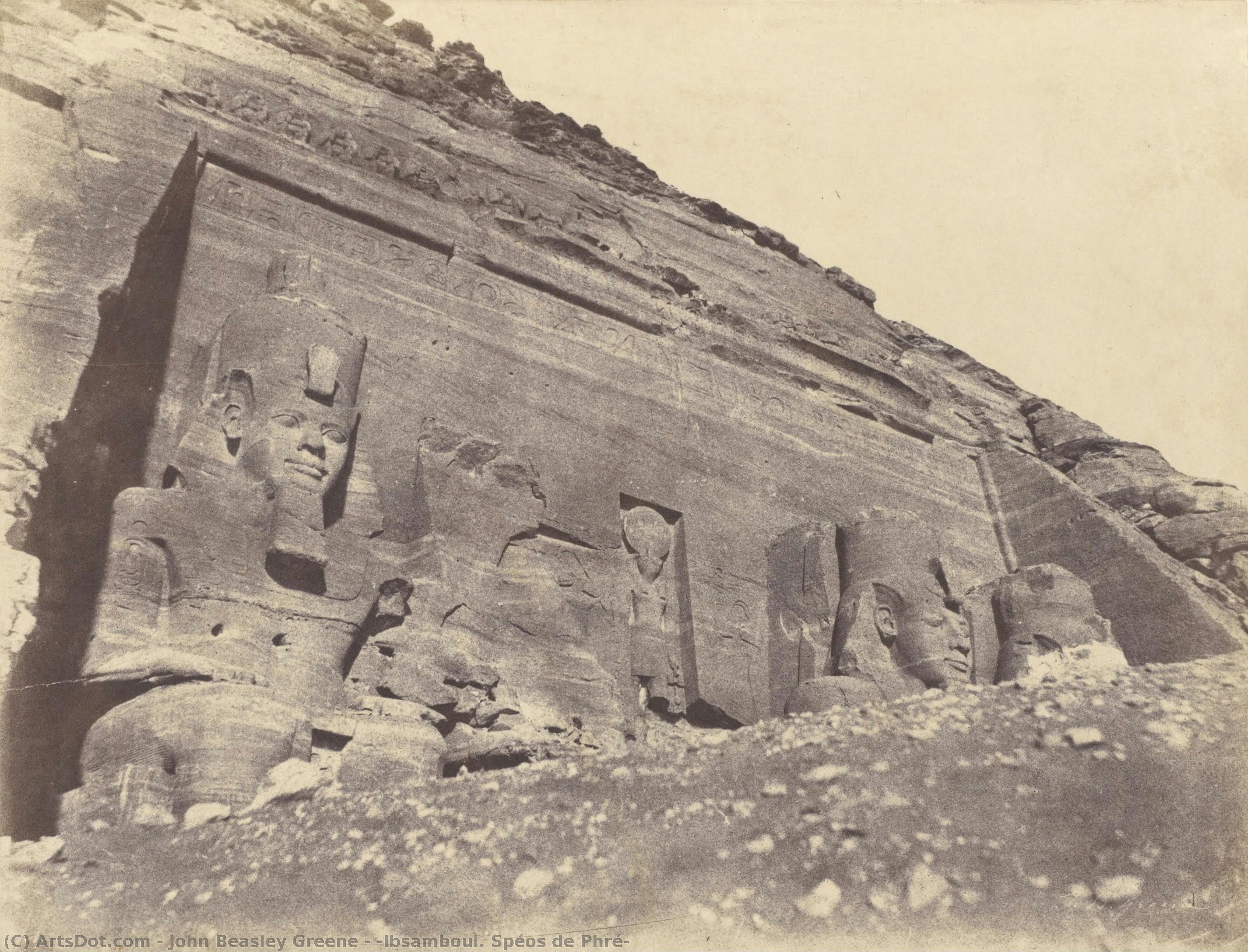 [ibsamboul. Spéos De Phré] — John Beasley Greene, Black And White Photography, Romanticism