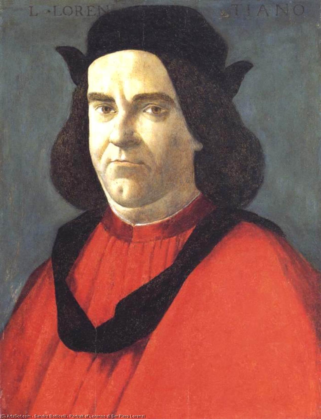 Portrait Of Lorenzo Di Ser Piero Lorenzi — Боттичелли, Acrylic On Canvas, Renaissance Humanism