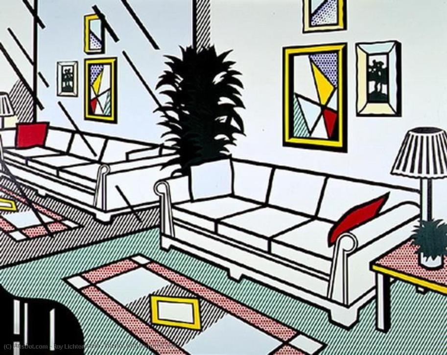 Interior with Mirrored Wall by Roy Lichtenstein
