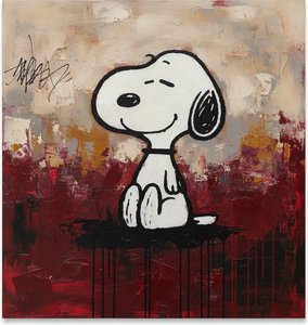 Snoopy Uprostřed Krvavého Impasta A Stékajících Černých Kapek — Christian Noiret