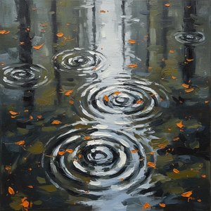 Echi D'autunno: Uno Studio Meditativo Di Increspature E Solitudine Ocra