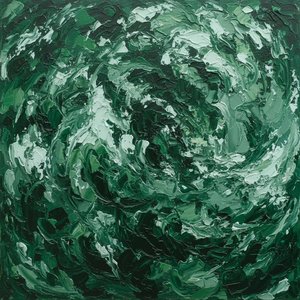 Vortice Di Smeraldo: Uno Studio Singolare Di Movimento Turbulento E Profonde Ombre Impasto