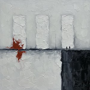 Kohlemasse Und Der Blutende Karmesinrote Monolith