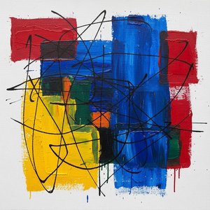 Ur Rhythmik In Primärfarben: Eine Spontane Studie Von Geometrischem Chaos Und Linie