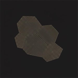 Golden Geometric Echoes: A Singular Meditative Study in Charcoal and Champagne Gold