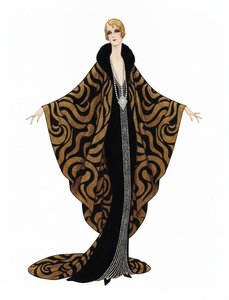 Obsidian Drapery With Gilded Waves And Linear Accents — Valentin Laurent De Courcey