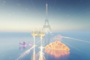 Refracción Luminosa: Una Mañana Etérea En París