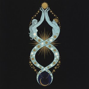 Elica Celestiale D'oro E Silhouette Cerulee