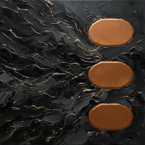 Fratture Dorate All'interno Di Ovali Di Bronzo Terrestri
