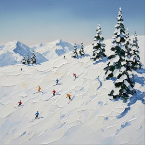 Eternal Descent: A Sculptural Symphony Of Alpine Light And Vibrant Motion — David Moreau