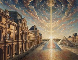 Der Himmlische Abstieg: Eine Ewige Strahlkraft Über Dem Louvre